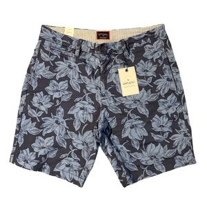 Untuckit Chino Flat Front Floral Print Shorts